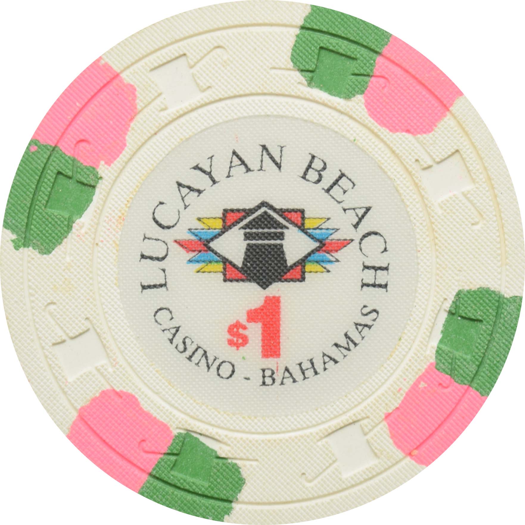 Lucayan Beach (Monte Carlo Casino) Lucaya Bahamas $1 Chip