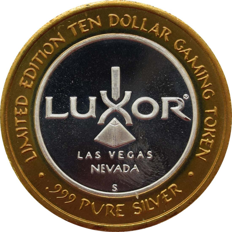 Luxor Casino Las Vegas "King Tut" $10 Silver Strike .999 Fine Silver 1994