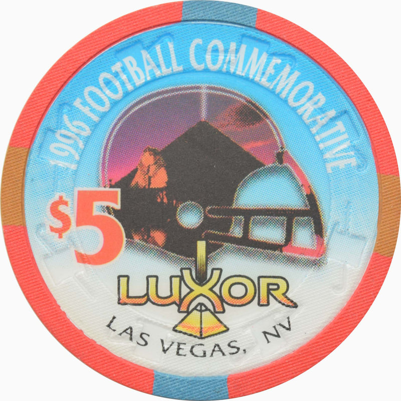 Luxor Casino Las Vegas Nevada $5 Football Commemorative Chip 1996