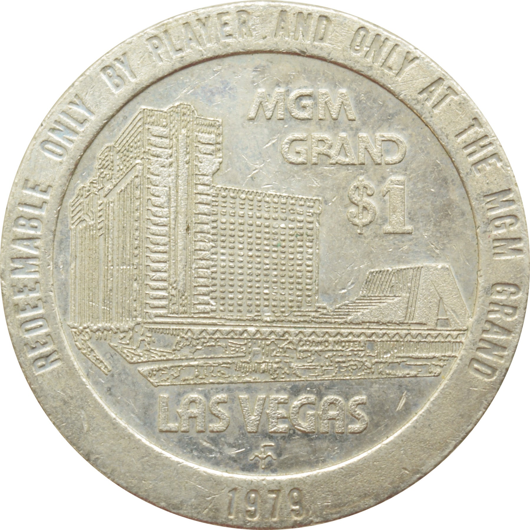 MGM Grand Casino Las Vegas Nevada $1 Token 1979