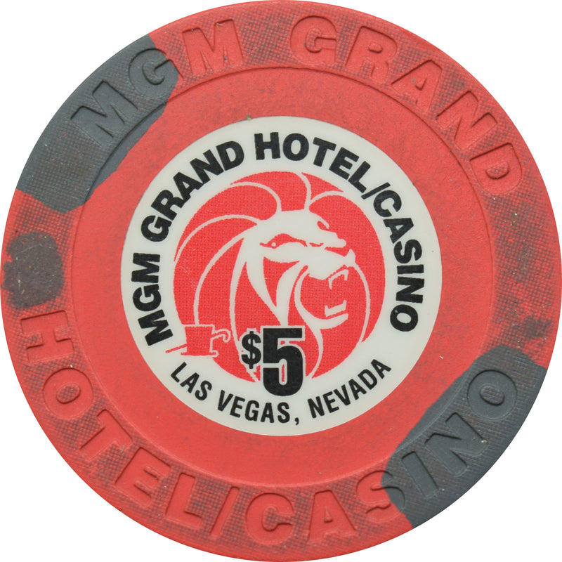 MGM Grand Casino Las Vegas Nevada $5 Chip 2010