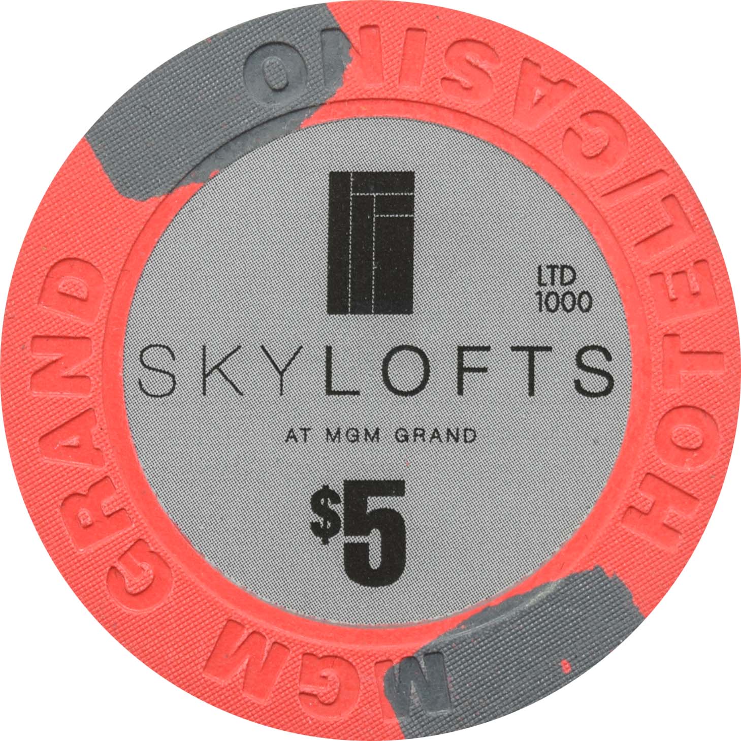 MGM Grand Casino Las Vegas Nevada $5 Sky Lofts Chip 2006