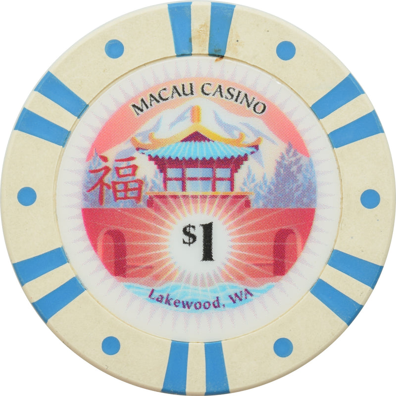 Macau Casino Lakewood WA $1 Chip