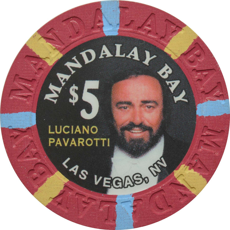 Mandalay Bay Casino Las Vegas Nevada $5 Luciano Pavarotti Chip 1999