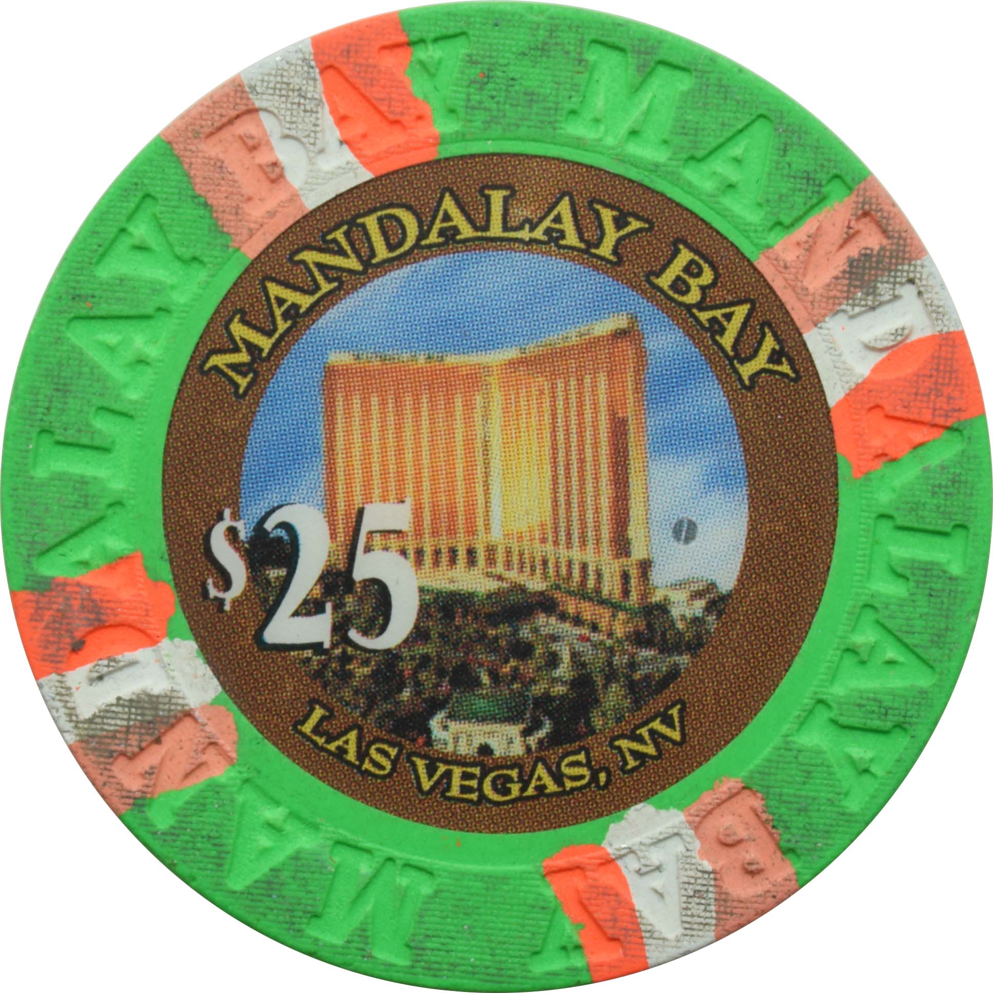 Mandalay Bay Casino Las Vegas Nevada $25 Chip 1999