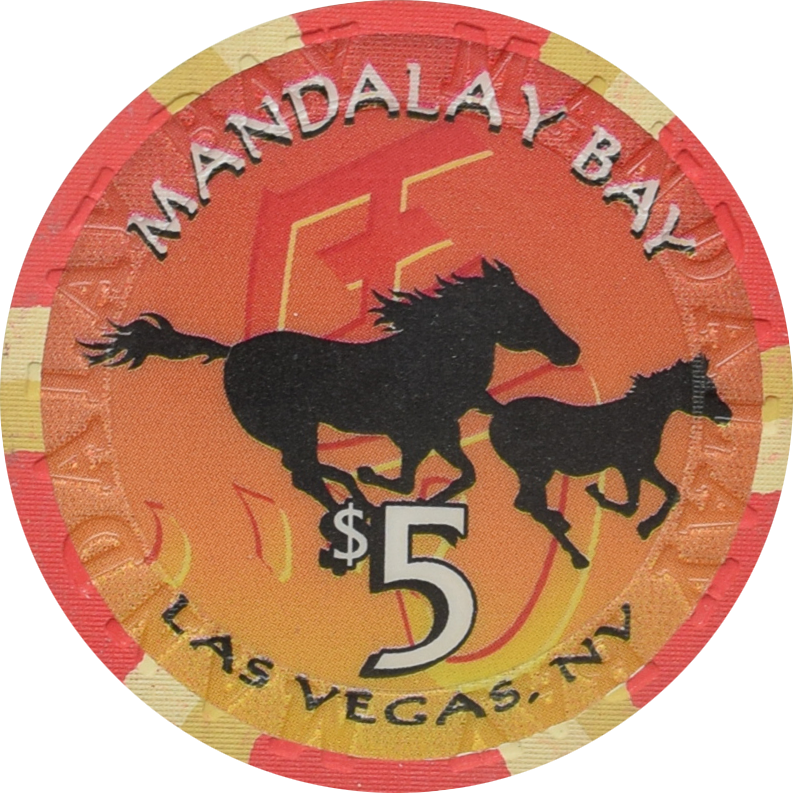 Mandalay Bay Casino Las Vegas Nevada $5 Year of the Horse Chip 2002