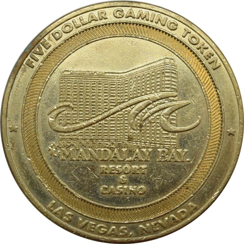 Mandalay Bay Casino Las Vegas Nevada $5 Token 1999