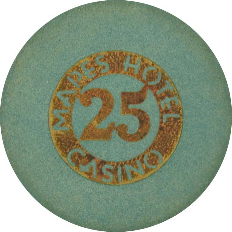 Mapes Casino Reno Nevada $25 Chip 1948