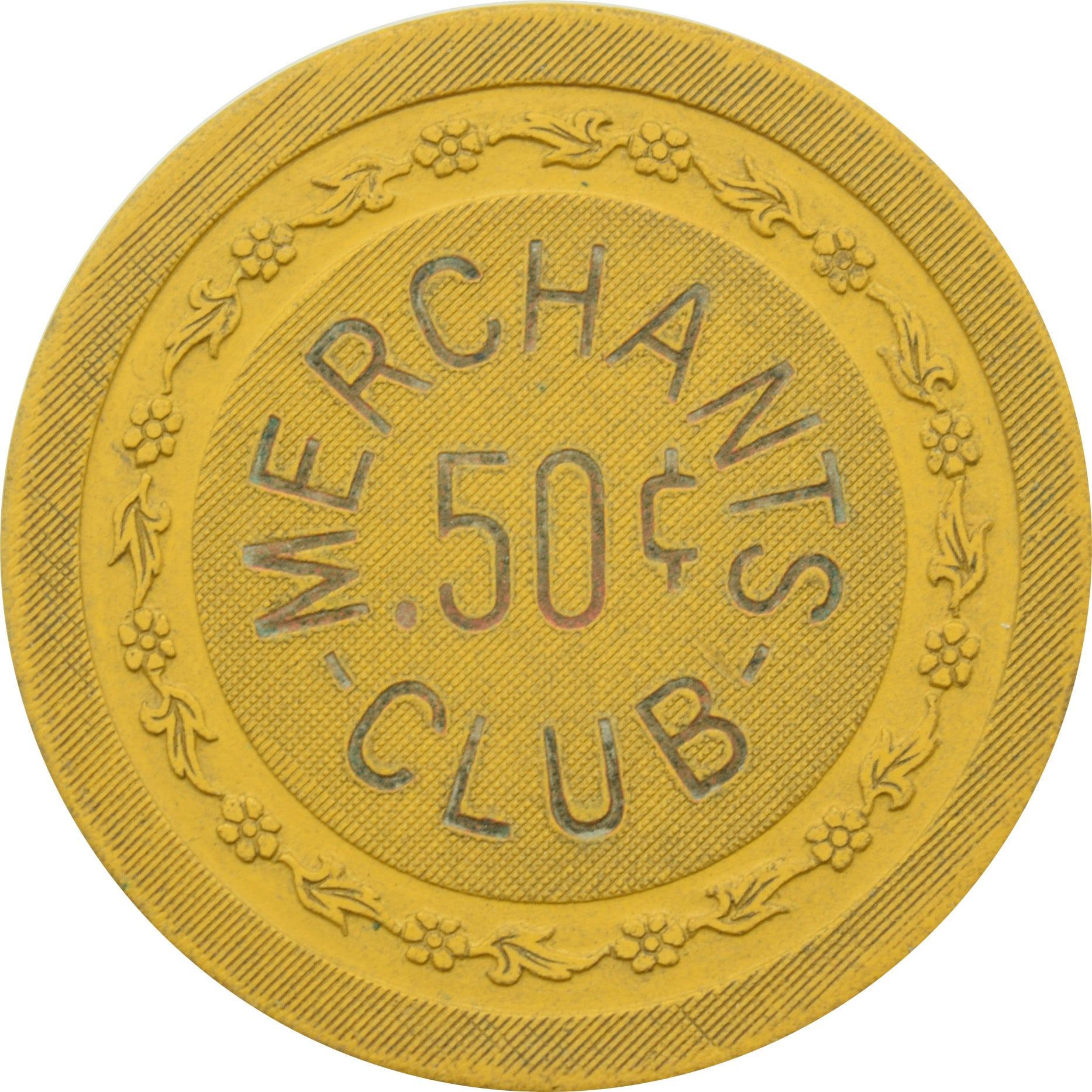 Merchants Club Illegal Casino Newport Kentucky 50 Cent Chip