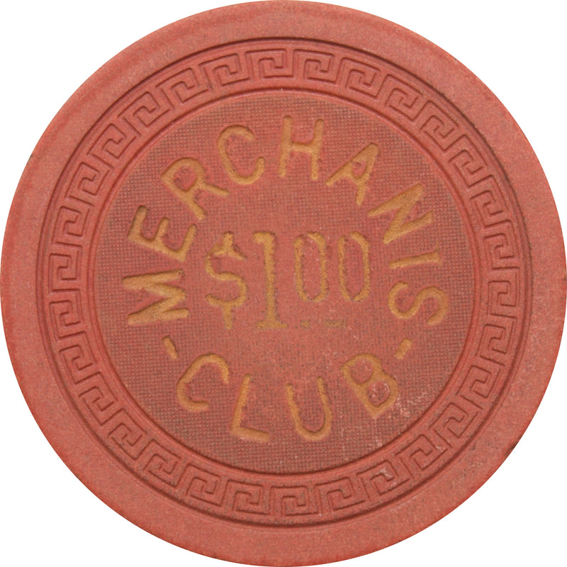 Merchants Club Illegal Casino Newport Kentucky $1 Small Key Chip