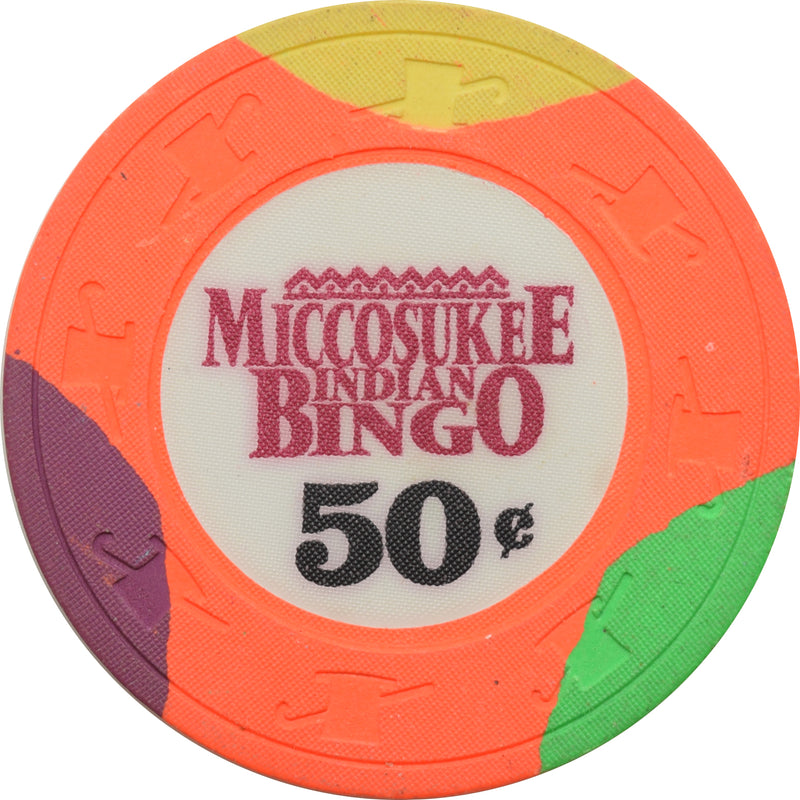 Miccosukee Indian Gaming Casino Miami Florida 50 Cent Chip Bold Font