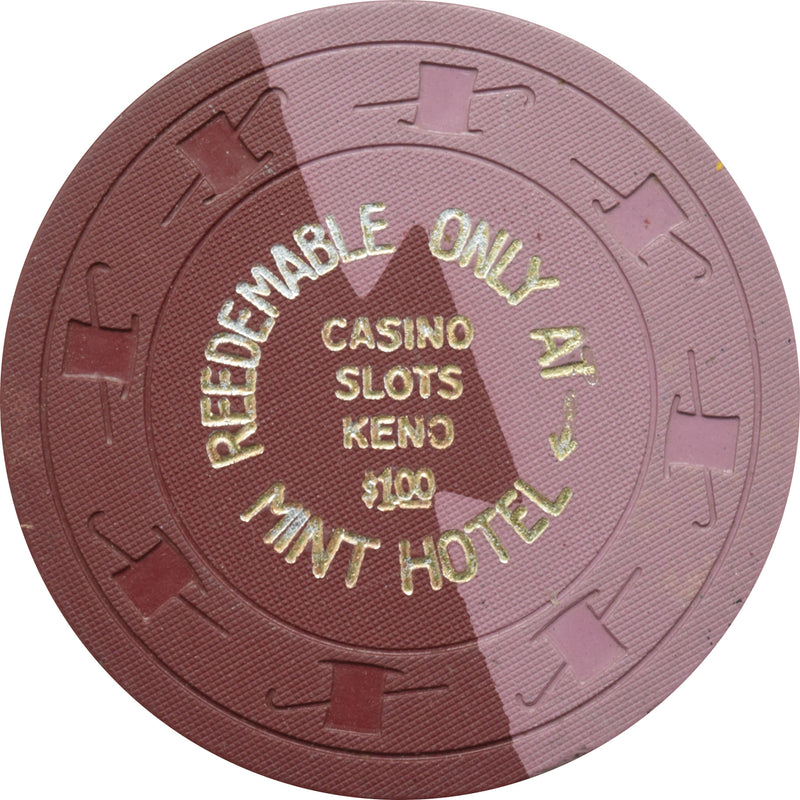 The Mint Casino Las Vegas Nevada $1 1/2 Pie Dovetail Brown Chip 1960s