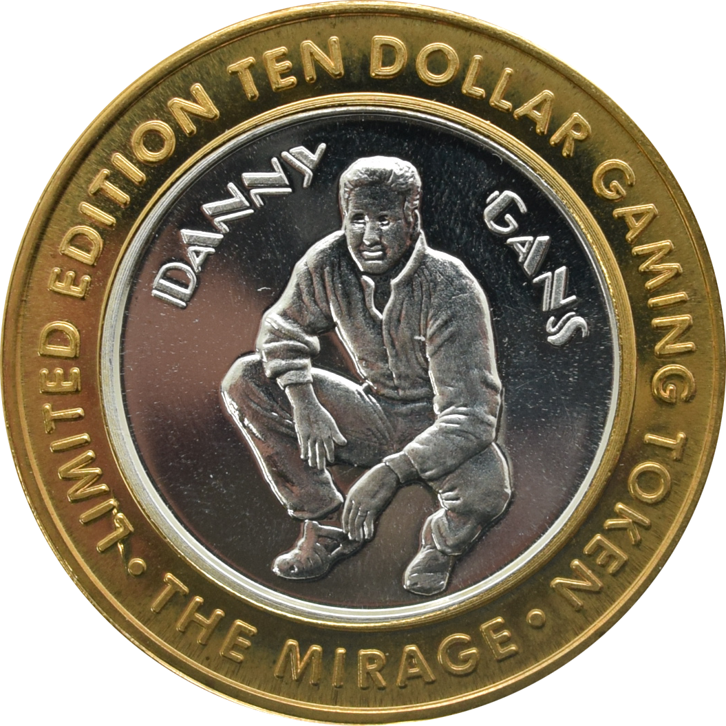 Mirage Casino Las Vegas "Danny Gans" $10 Silver Strike .999 Fine Silver 2002