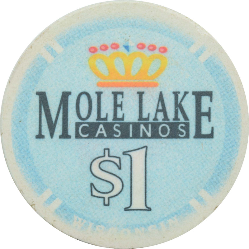 Mole Lake Casino Crandon/Mole Lake Wisconsin $1 Chip