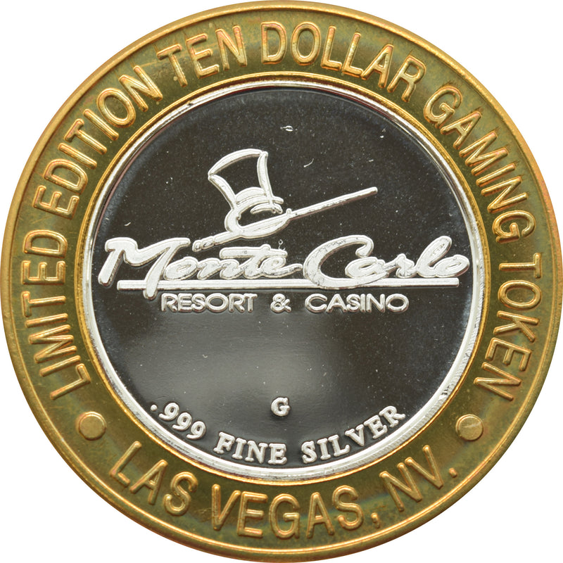 Monte Carlo Casino Las Vegas "Silver State Stout" $10 Silver Strike .999 Fine Silver 1998