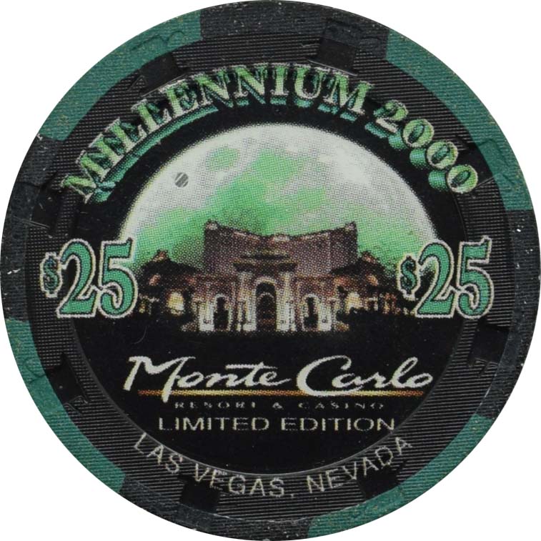 Monte Carlo Casino Las Vegas Nevada $25 Millennium Chip 2000