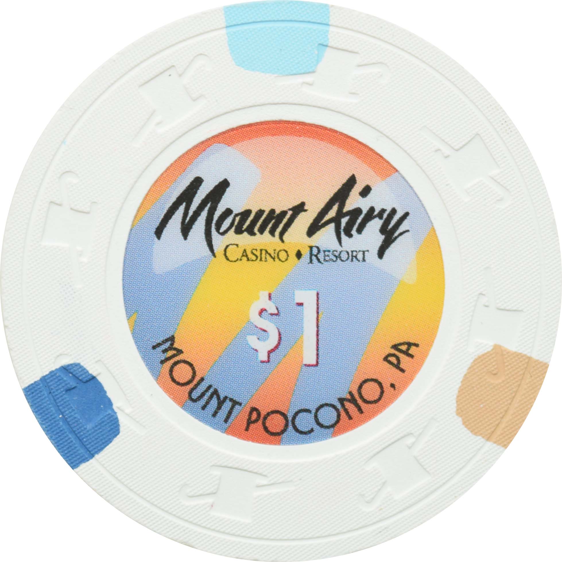 Mount Airy Casino Resort Mount Pocono Pennsylvania $1 Chip