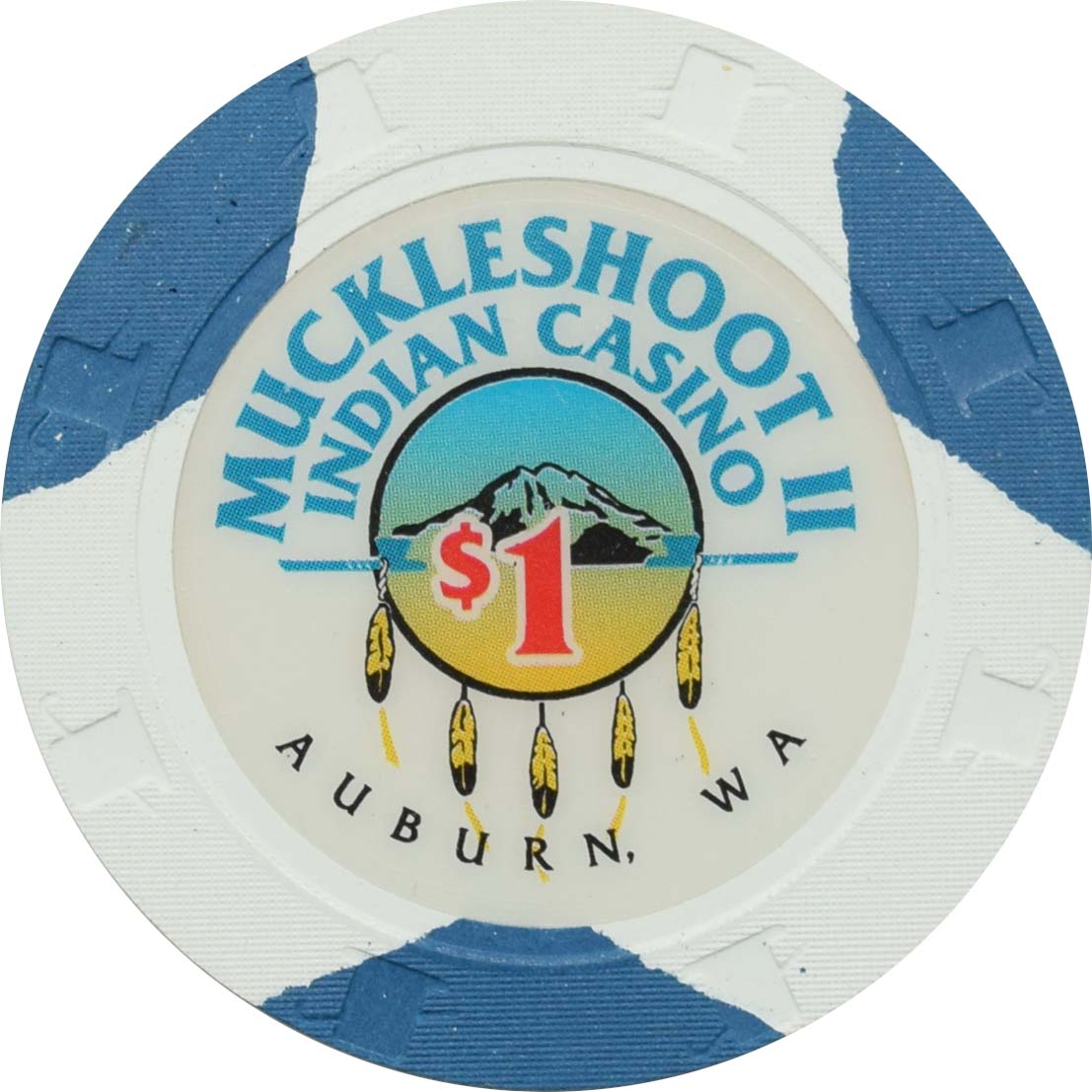 Muckleshoot II Indian Casino Auburn Washington $1 Chip