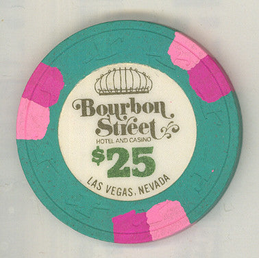 Bourbon Street Casino $25 (green 1988) Chip - Spinettis Gaming - 1