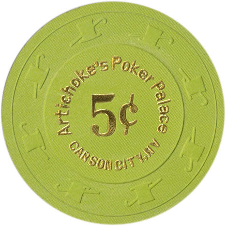 Artichoke's Poker Palace Casino Carson City Nevada 5 Cent Chip 1997