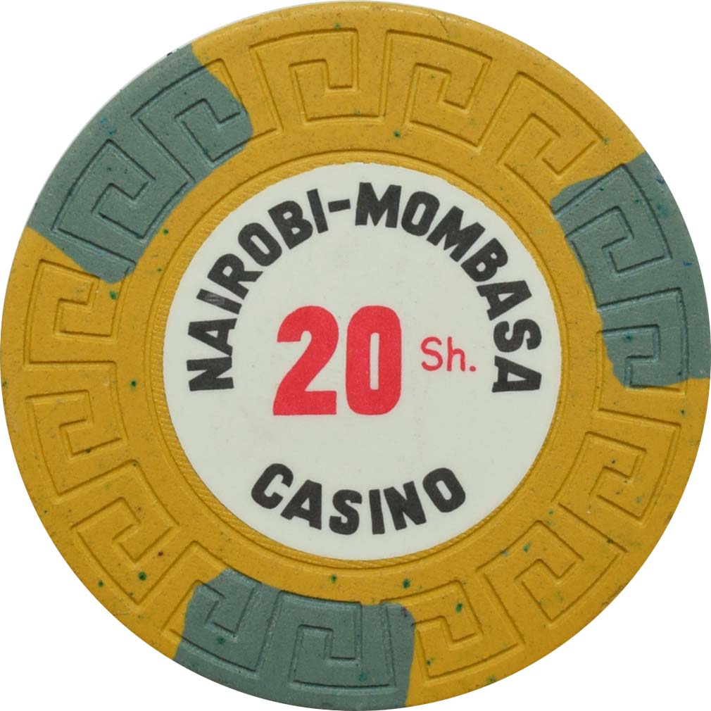 Nairobi Mombasa Casino (Inter National Casinos) Kenya 20 Shilling Chip