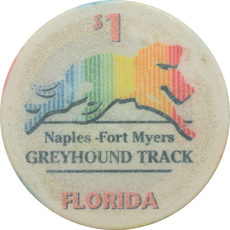 Naples-Fort Myers Greyhound Track Bonita Springs Florida $1 Chip