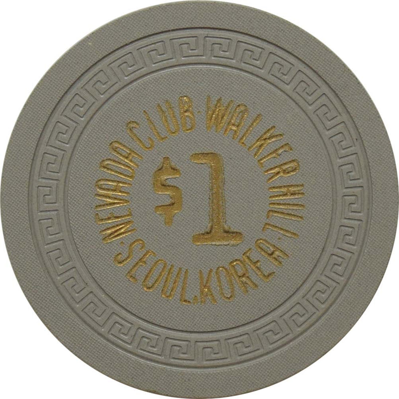 Nevada Club Walker Hill Military Casino $5 Chip Seoul South Korea