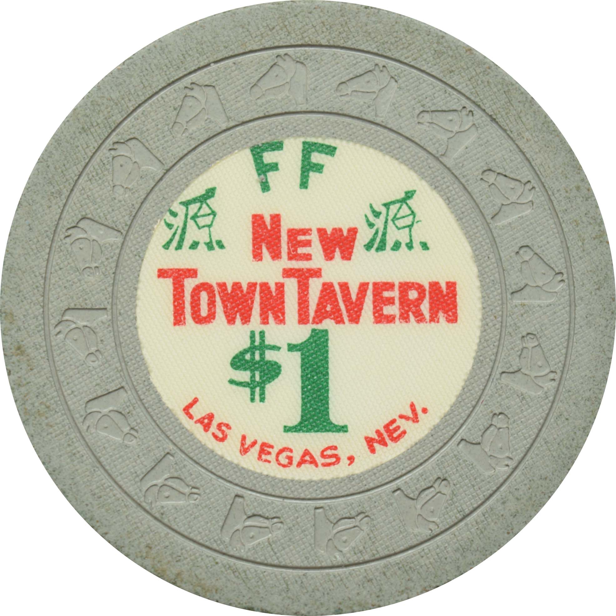 New Town Tavern Casino Las Vegas Nevada $1 Chip 1963