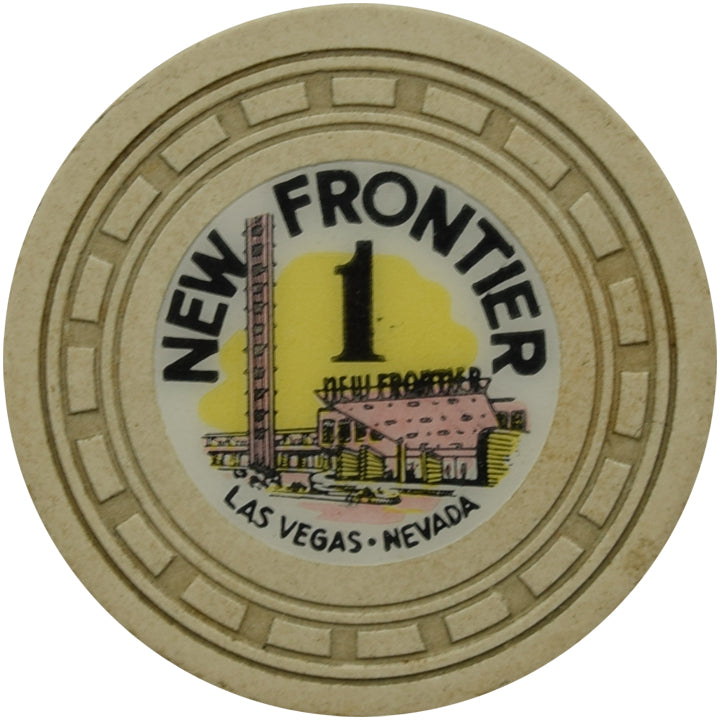 New Frontier Casino Las Vegas Nevada Roulette 1 Cream Chip 1954