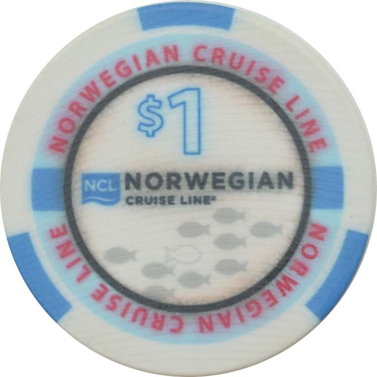 Norwegian Cruise Line (NCL) Casino $1 Ceramic Chip