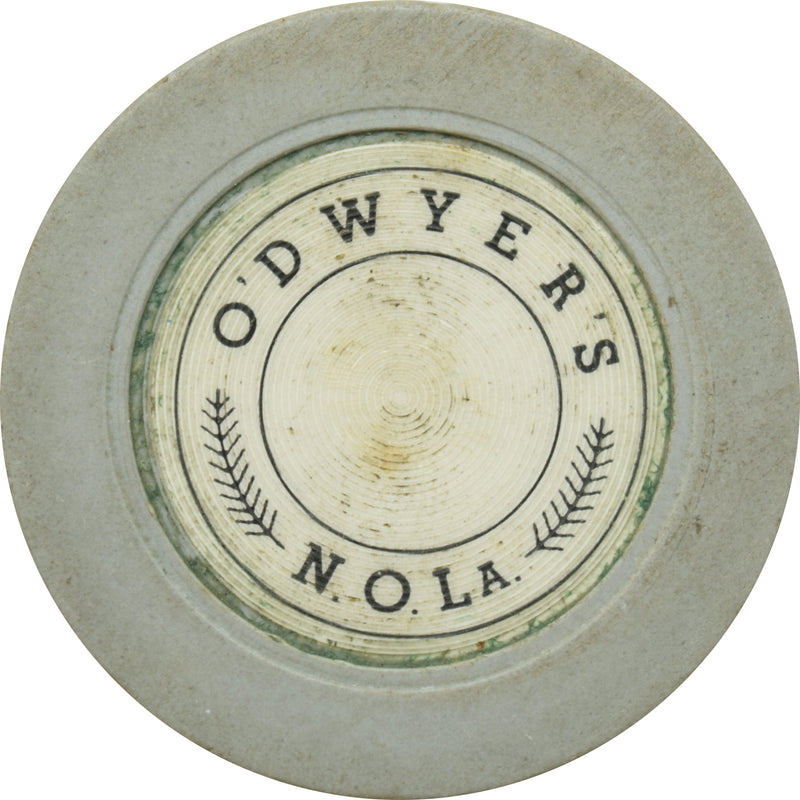 O'Dwyer's Illegal Casino New Orleans Louisiana Grey Roulette Chip