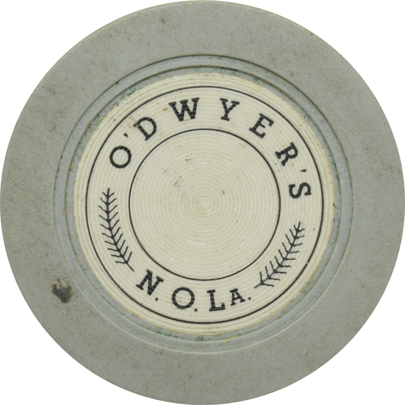 O'Dwyer's Illegal Casino New Orleans Louisiana Grey Roulette Chip