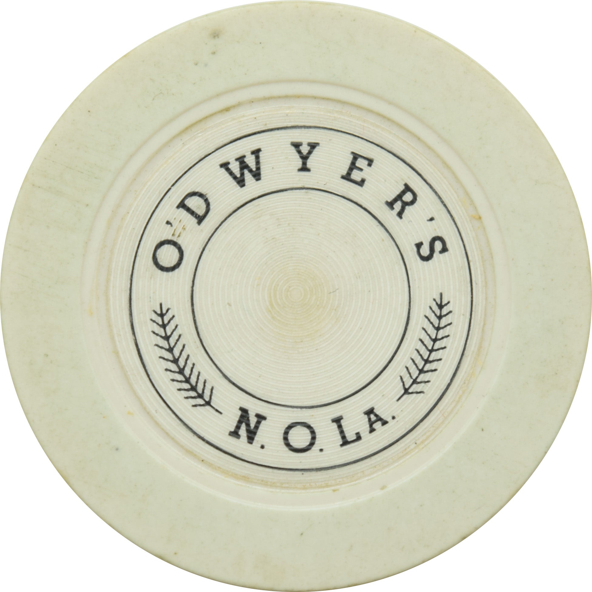 O'Dwyer's Illegal Casino New Orleans Louisiana White Roulette Chip