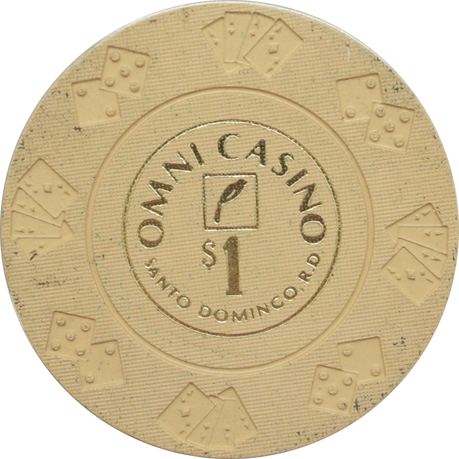 Omni (Sheraton) Casino Santo Domingo Dominican Republic $1 Beige Chip