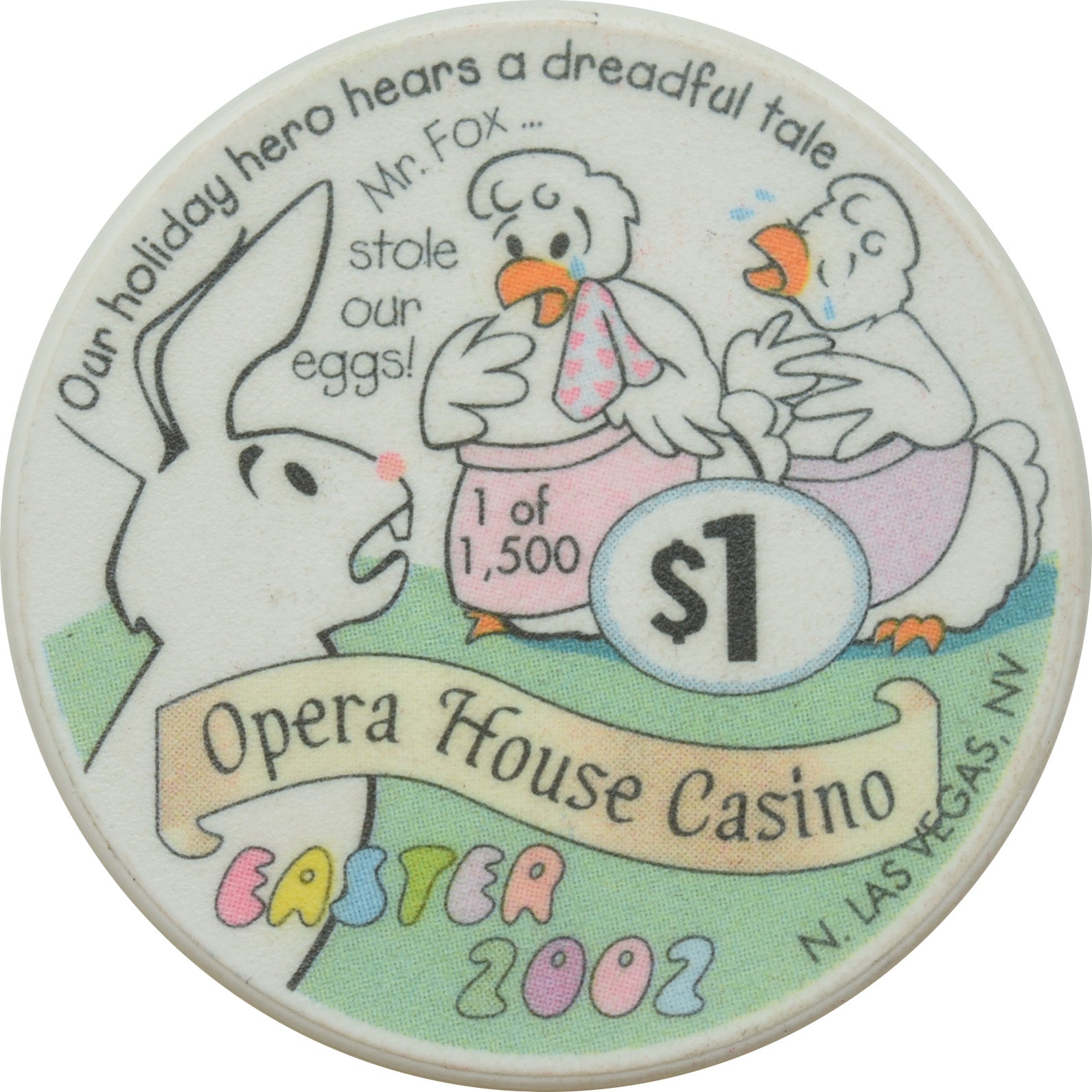 Opera House Casino N. Las Vegas Nevada $1 Chip Easter 2002