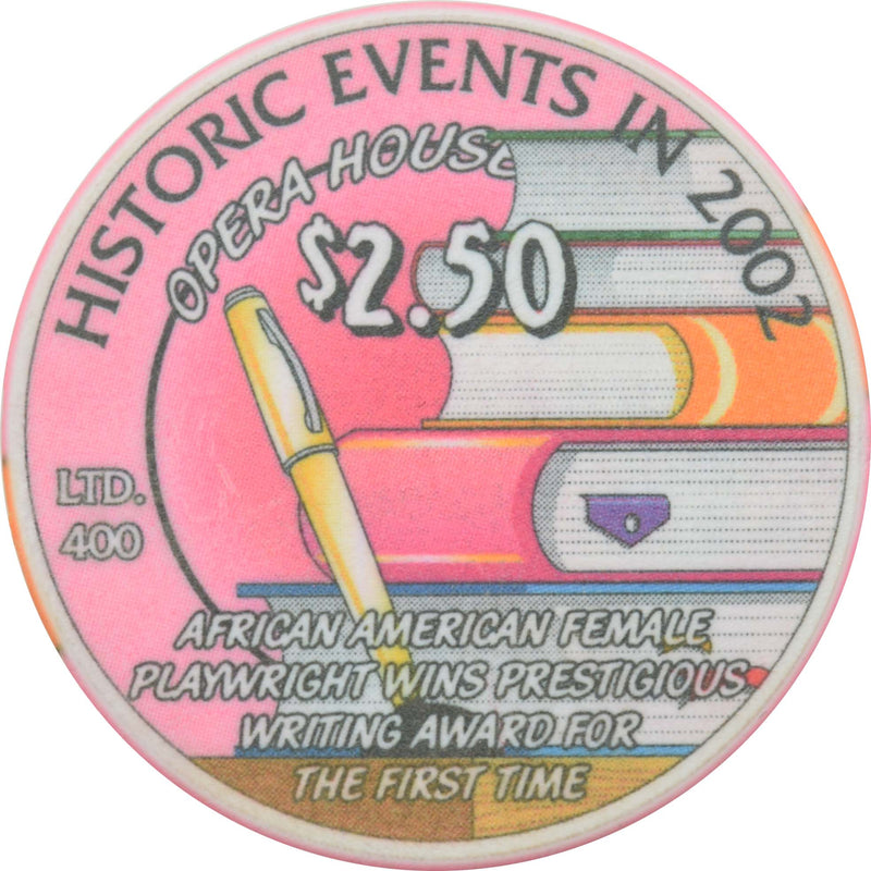 Opera House Casino Las Vegas Nevada $2.50 Historic Events Chip 2002