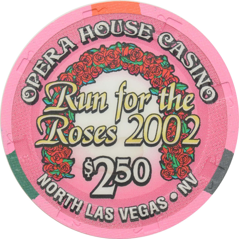 Opera House Casino Las Vegas Nevada $2.50 Run for the Roses Chip 2002