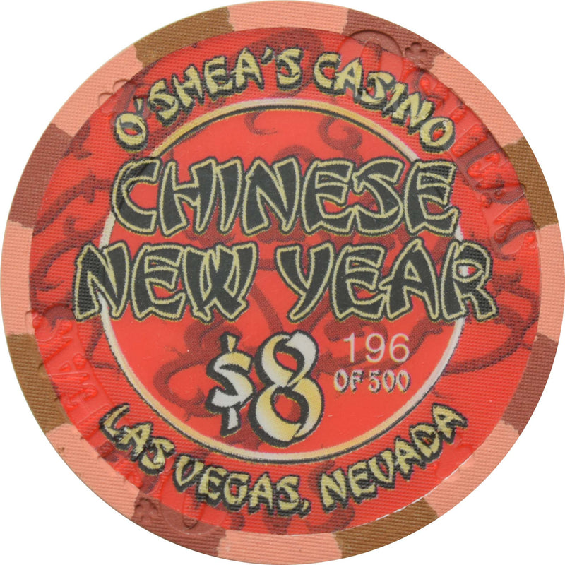 O'Sheas Casino Las Vegas Nevada $8 Year of the Horse Chip 2002