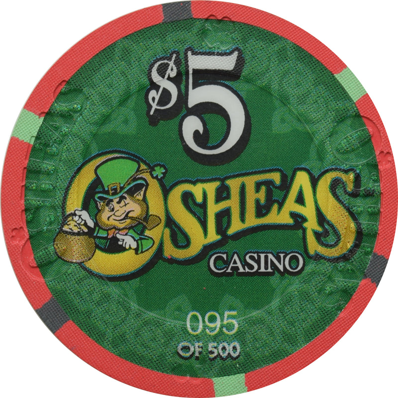 O'Sheas Casino Las Vegas Nevada $5 St. Patrick's Day 2002 Chip