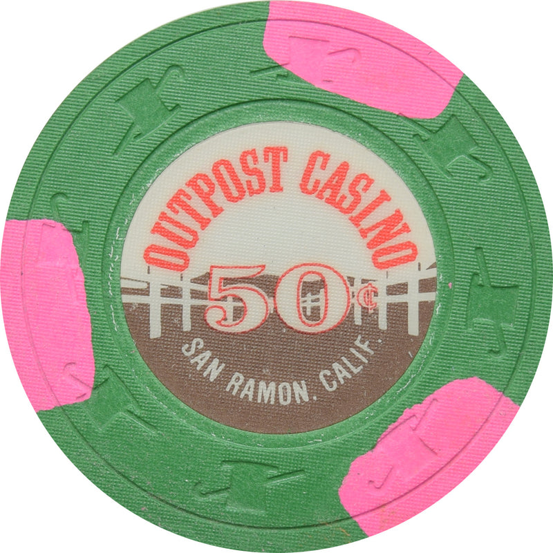 Outpost Casino San Ramon CA 50 Cent Chip