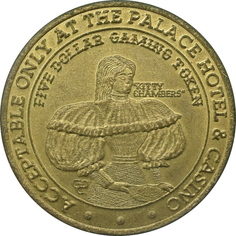 Palace Hotel Casino Cripple Creek Colorado $5 Token 1992