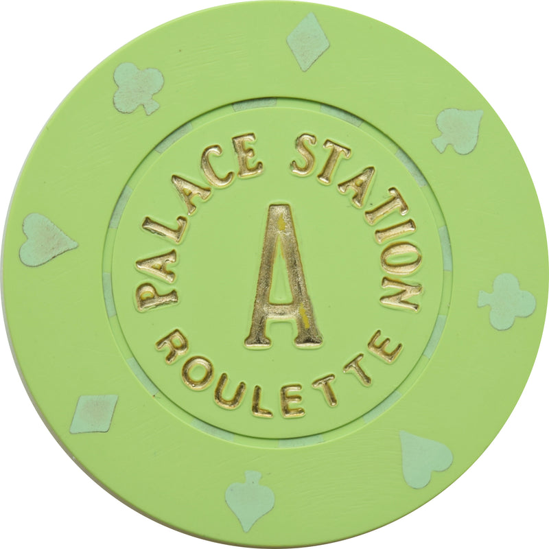 Palace Station Casino Las Vegas Nevada Green Roulette A Chip 1988