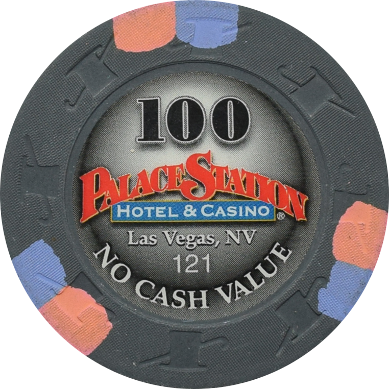 Palace Station Casino Las Vegas Nevada $100 No Cash Value 43mm Chip 2001