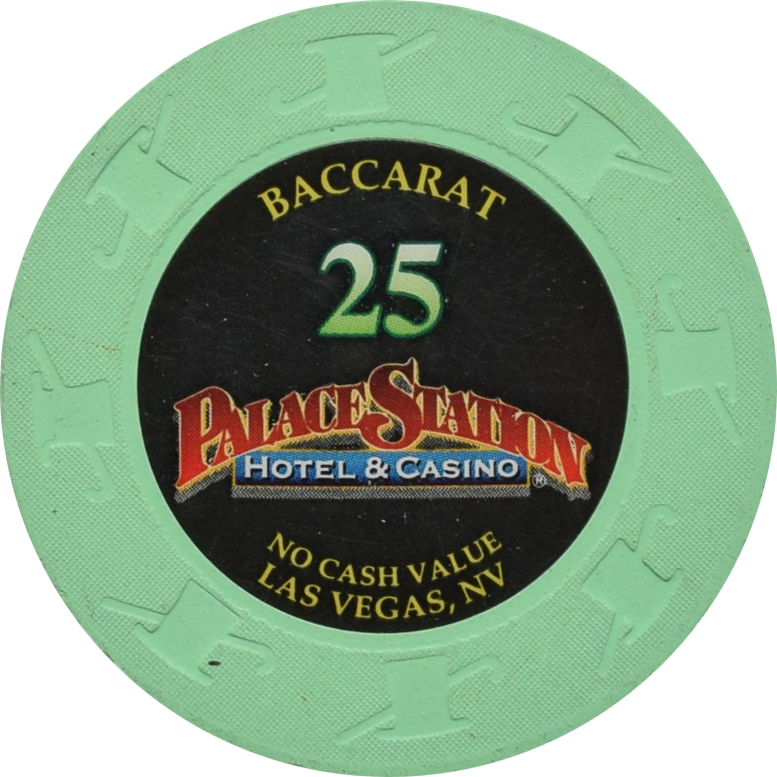 Palace Station Casino Las Vegas Nevada $25 Baccarat No Cash Value 43mm Chip