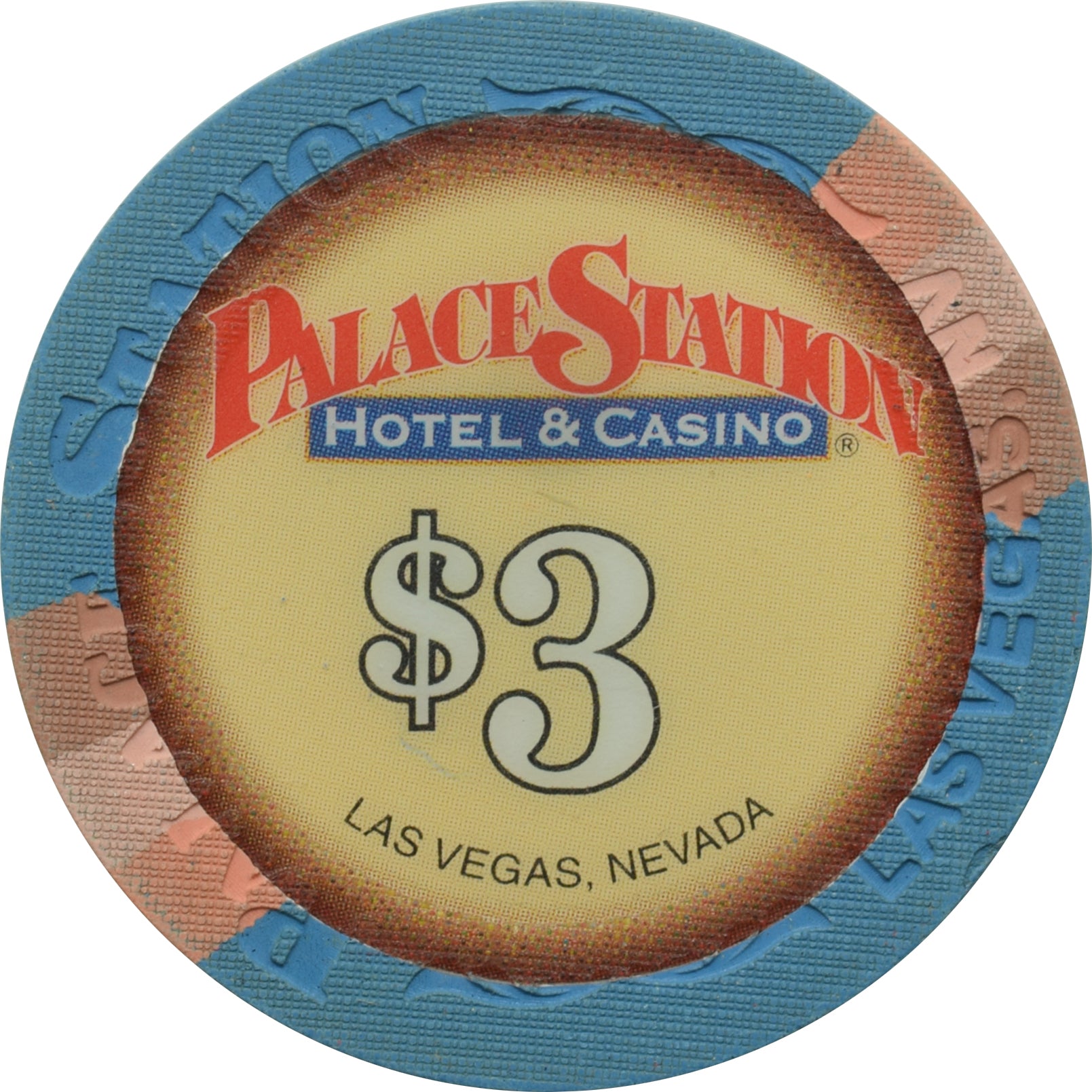 Palace Station Casino Las Vegas Nevada $3 Chip 2001