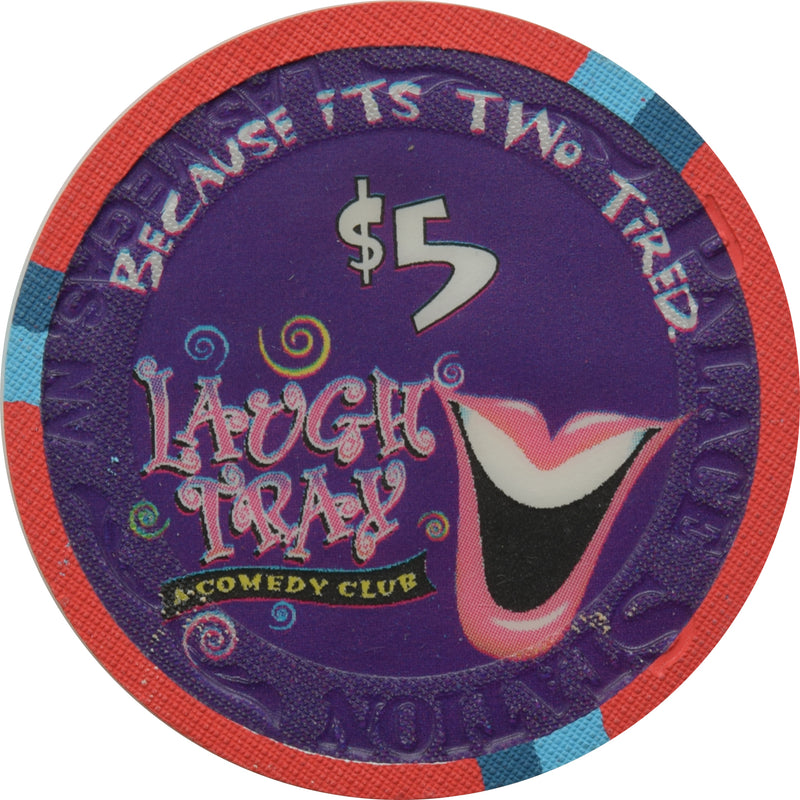 Palace Station Casino Las Vegas Nevada $5 Laugh Trax Bicycle Chip 2001