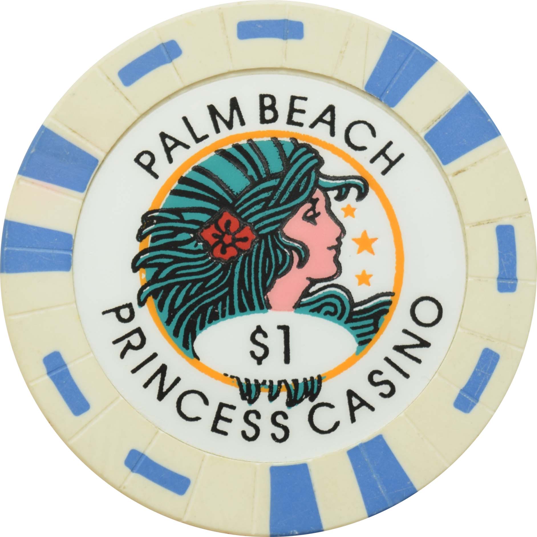 Palm Beach Princess Casino Riviera Beach Florida $1 Chip