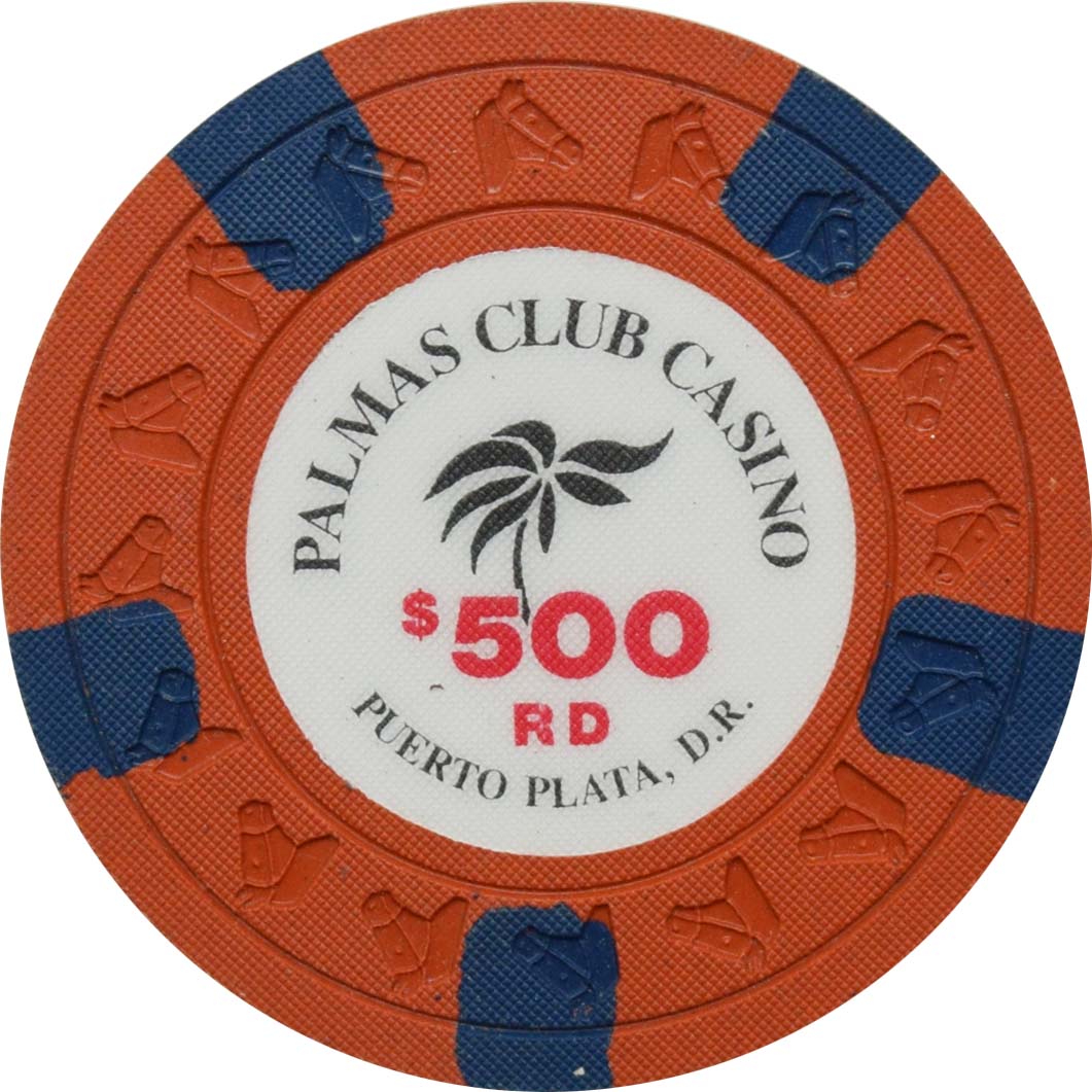 Palmas Club Casino Puerto Plata Dominican Republic $500 Dk Orange Chip