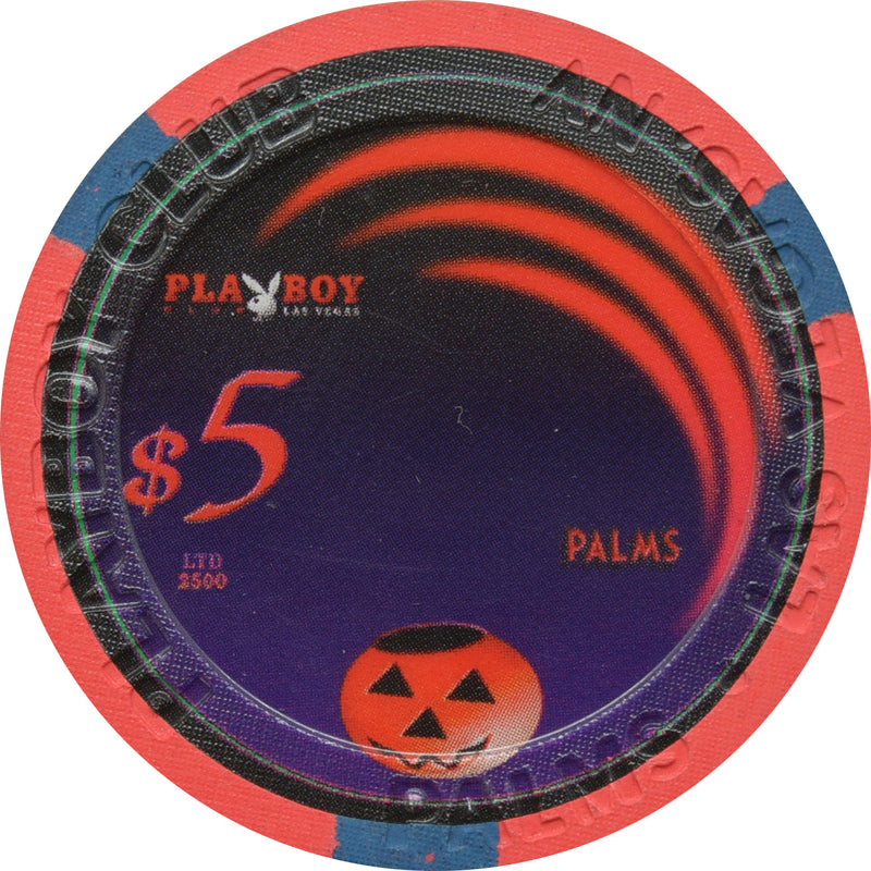 Palms Playboy Club Casino Las Vegas Nevada $5 Trick or Treat Chip Halloween 2008