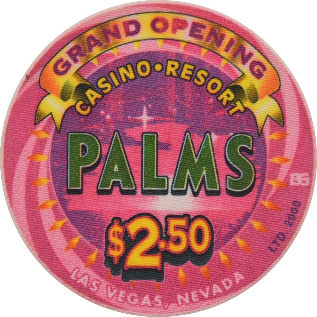 Palms Casino Las Vegas Nevada $2.50 Grand Opening Chip 2001